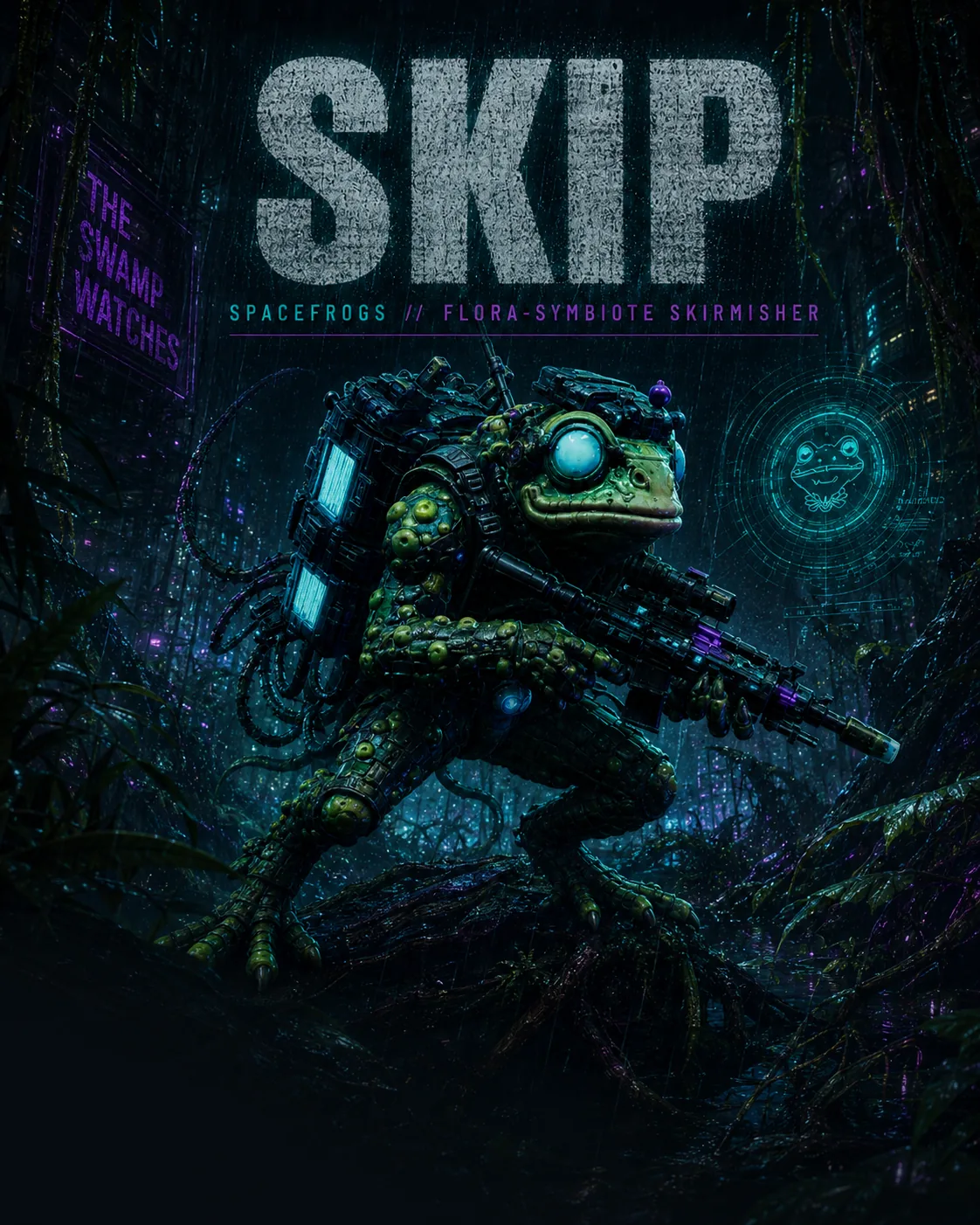SKIP, SPACEFROGS flora-symbiote skirmisher key art